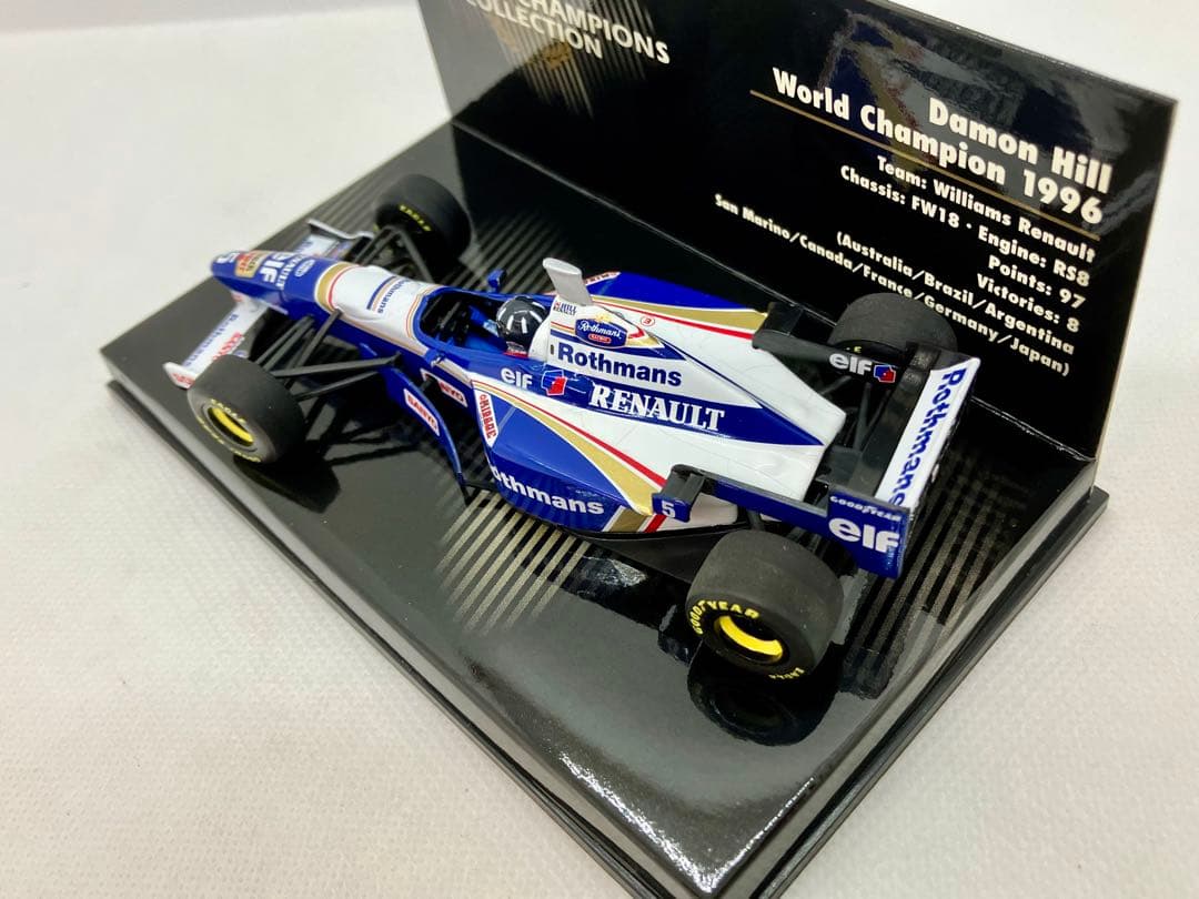 ★ウィリアムズ ルノー FW18★D.ヒル★ロスマンズ タバコカスタム★1/43
