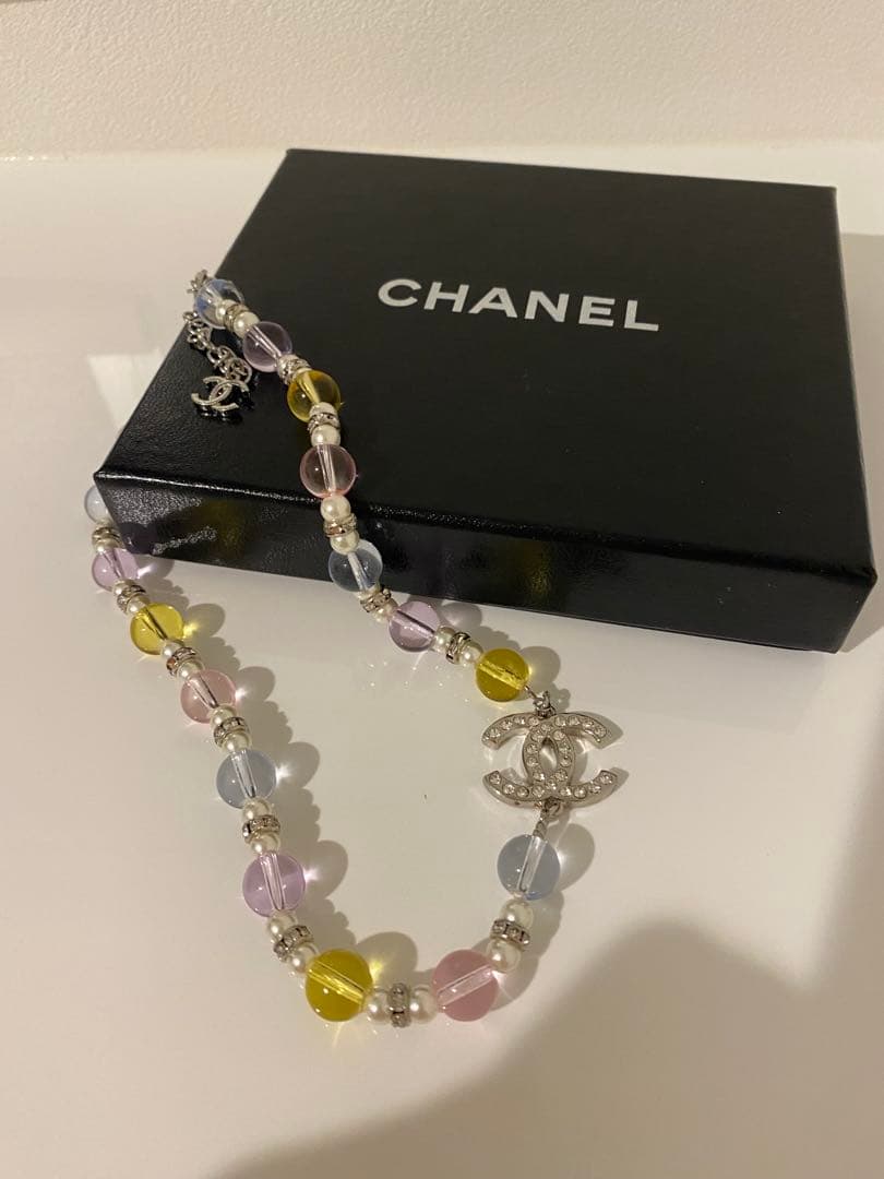 CHANEL 多色ビーズネックレス&ブレスレット