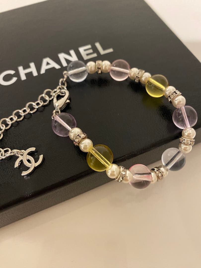 CHANEL 多色ビーズネックレス&ブレスレット