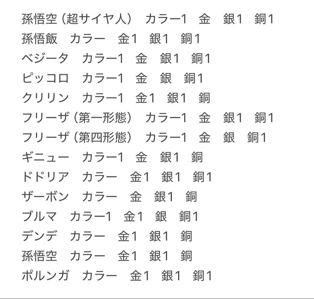 ドラゴンボール　コレクティブルメダル　35個