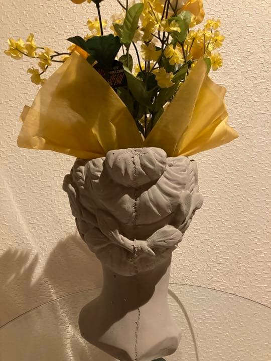 新品＊アンティーク　石膏像　花瓶　フラワーベース　彫像型