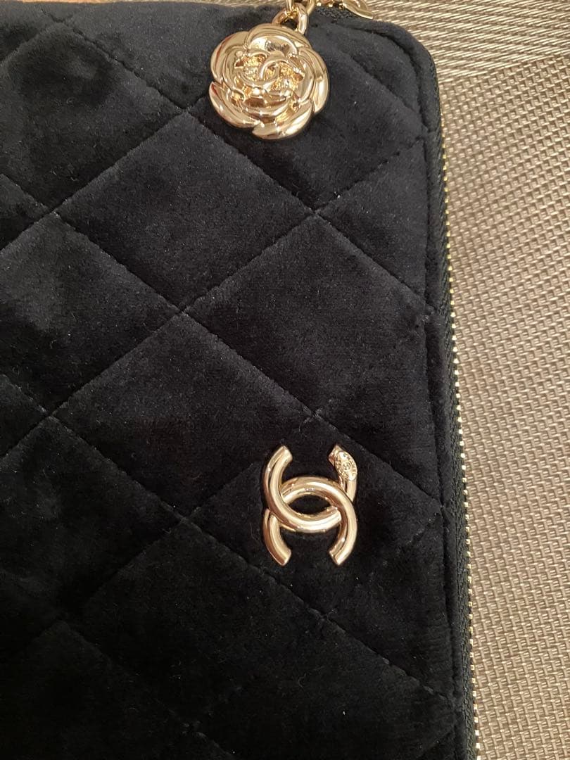 CHANEL ブラック キルティング 長財布•ポーチ