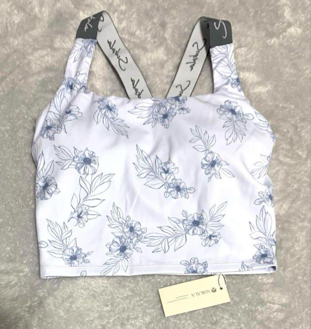【新品タグ付き】【SUKALA】Yストラップロゴブラトップ　ライトブルーＬサイズ