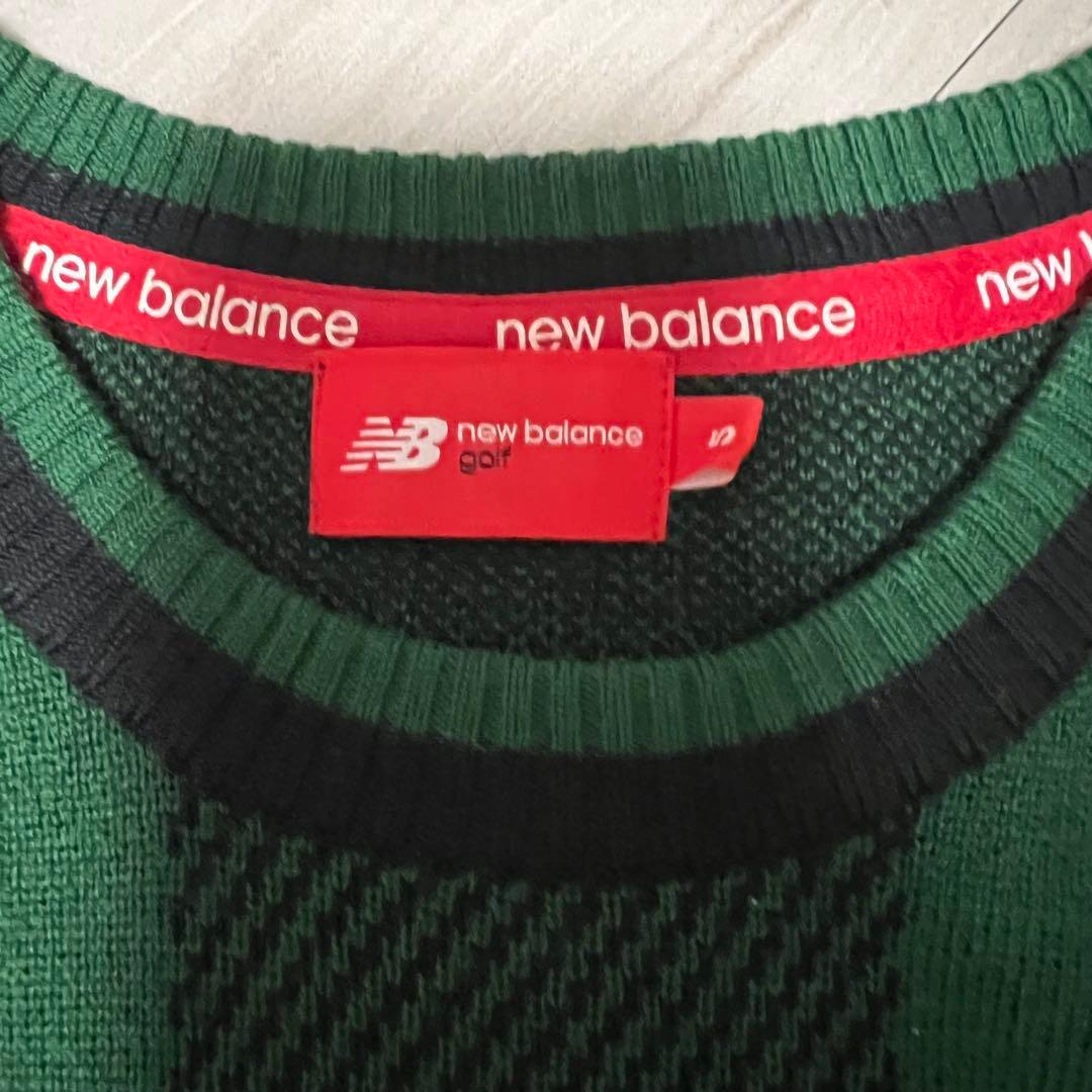 美品 ニューバランスゴルフ メンズ ニット チェック柄 サイズ5