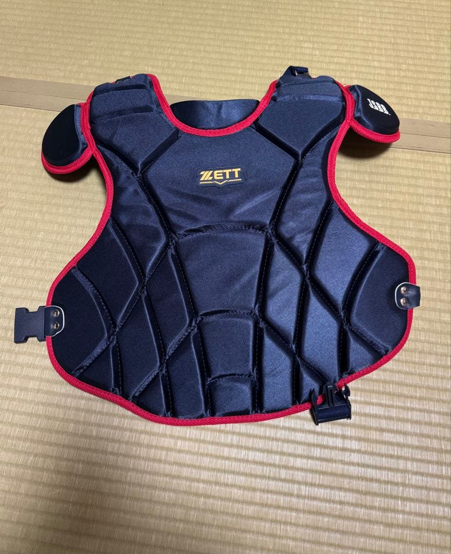 【大セール品！】ZETT キャッチャー防具セット ネイビー/レッド