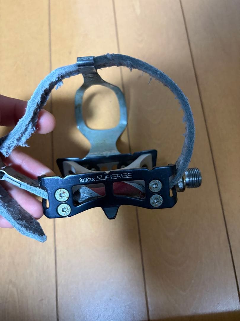 MKS 三ヶ島 ペダル トゥクリップ ストラップ付き ピスト ロード