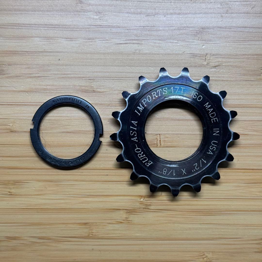 EURO ASIA コグ 17T + DURA-ACE ロックリング