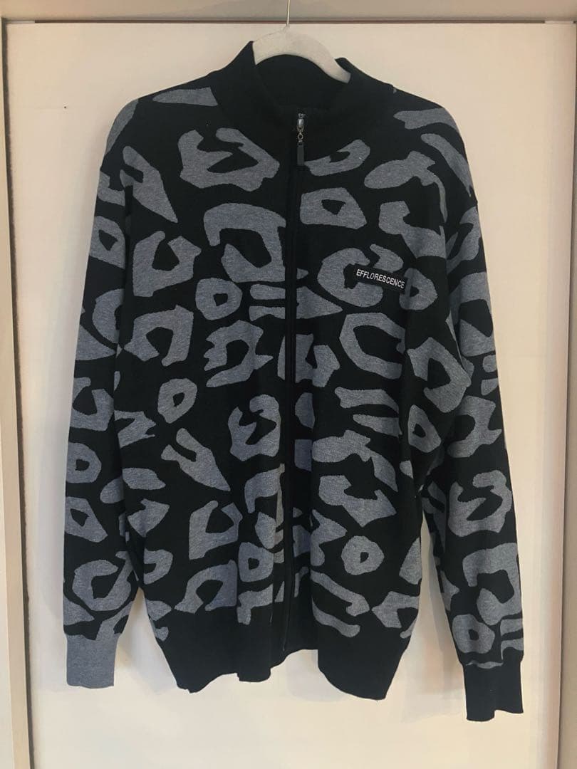 メンズウェア efflorescence knit zip jacket \"leopard\"