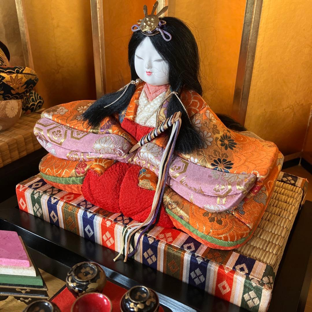 【雛人形】木目込み雛(⁎⁍̴̛ᴗ⁍̴̛⁎)上品なお顔です♪親王飾り