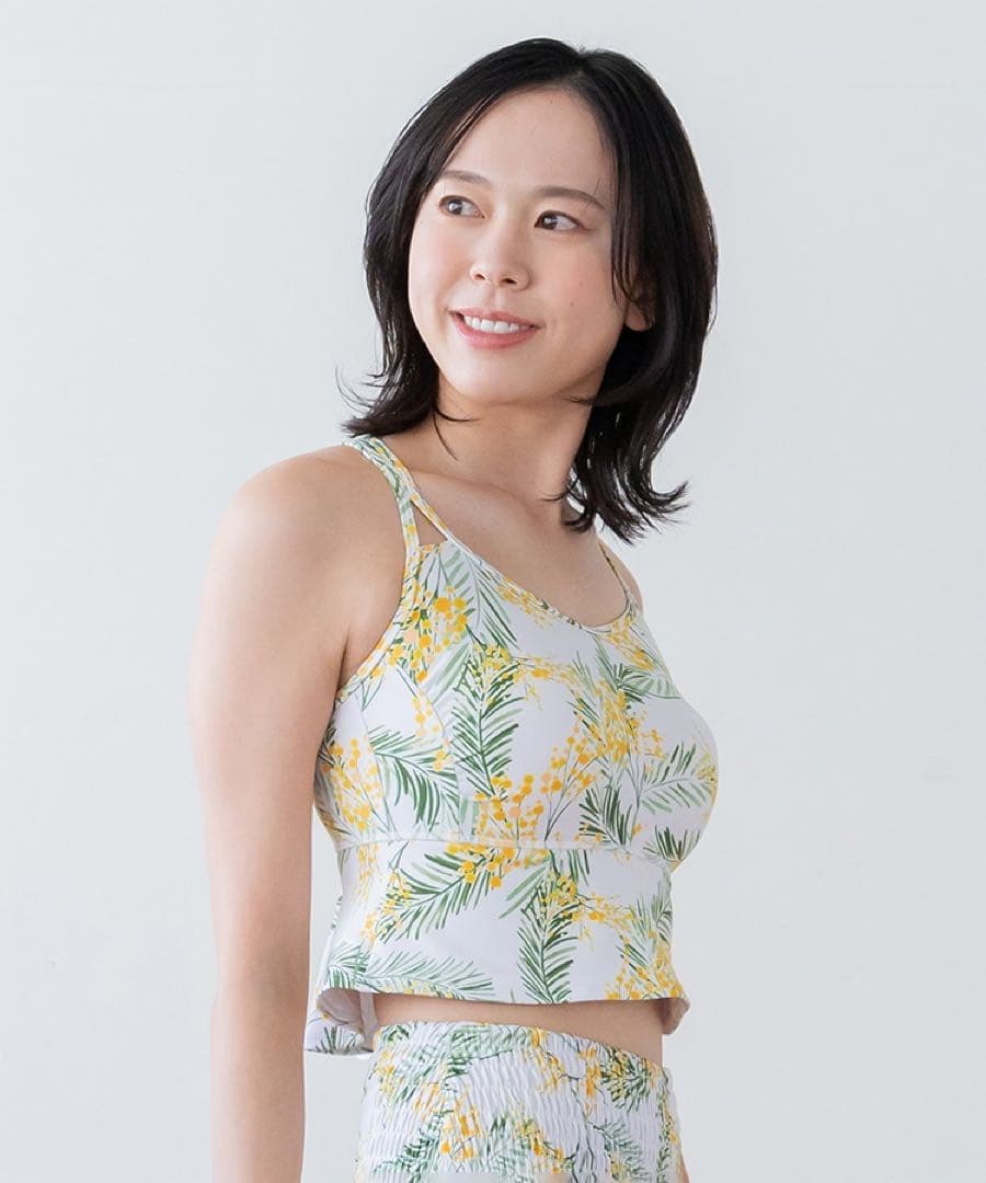 新品 SUKALA Lサイズ スプリングフラワーフレアブラトップ ミモザ