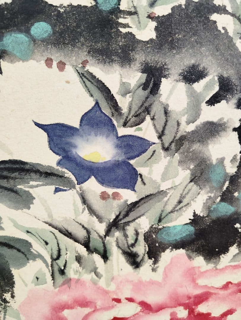 掛軸　山口茂二　花鳥図