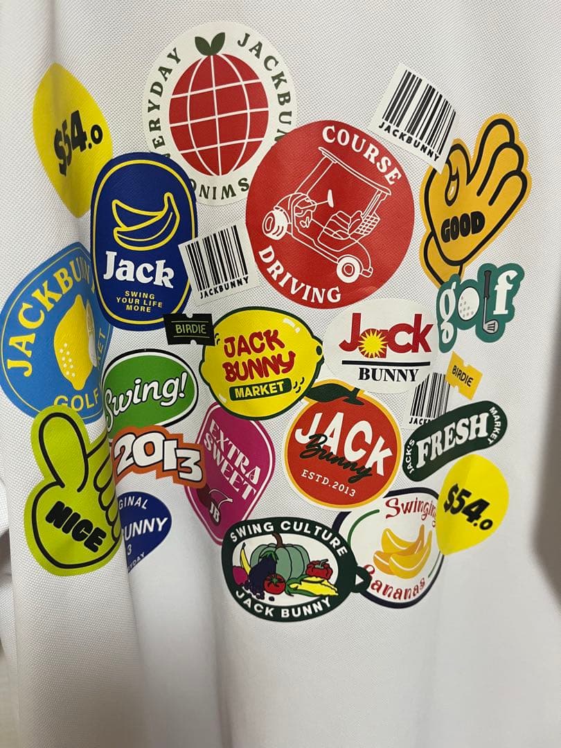 ジャックバニー ポロシャツ ホワイト 5サイズ