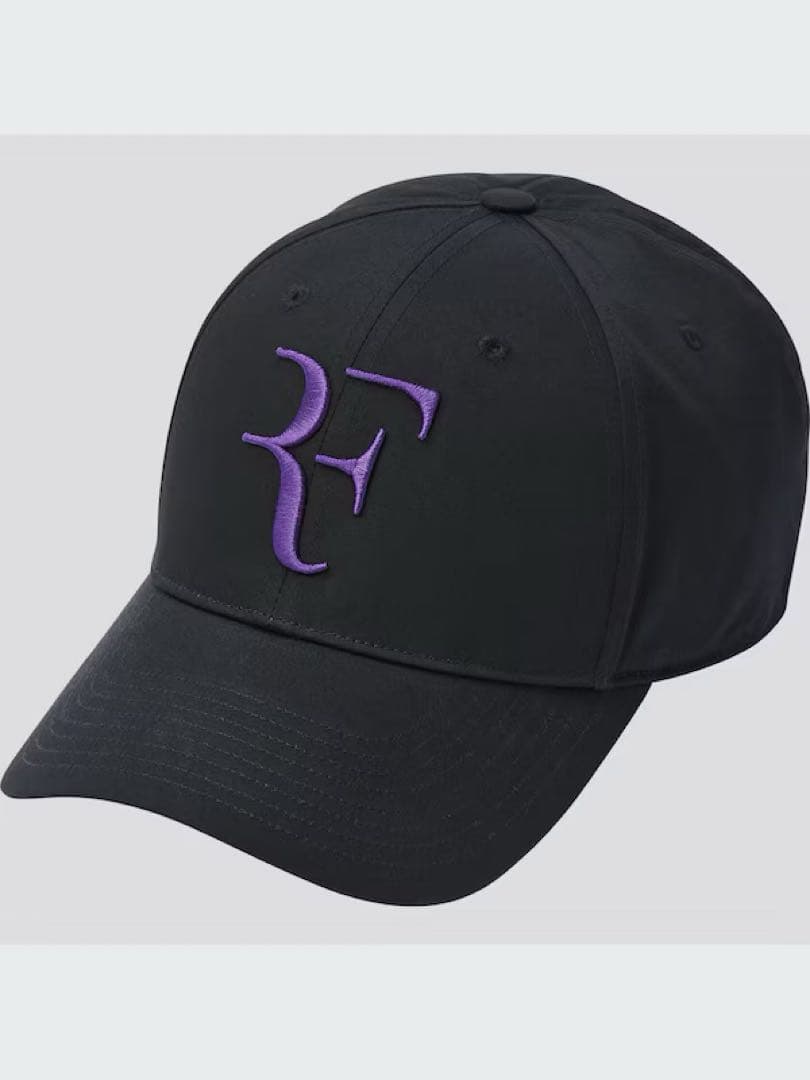 【新品】 ロジャー・フェデラー｜「RF」ロゴ キャップ（黒×紫）｜ユニクロ