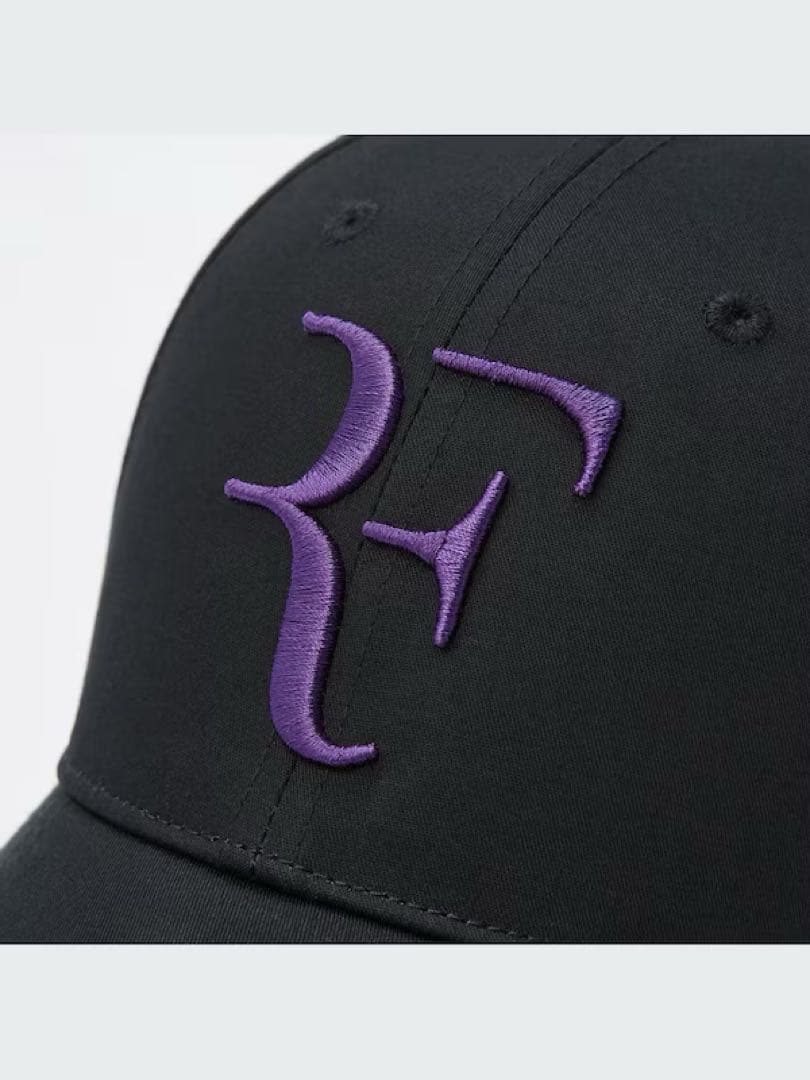 【新品】 ロジャー・フェデラー｜「RF」ロゴ キャップ（黒×紫）｜ユニクロ