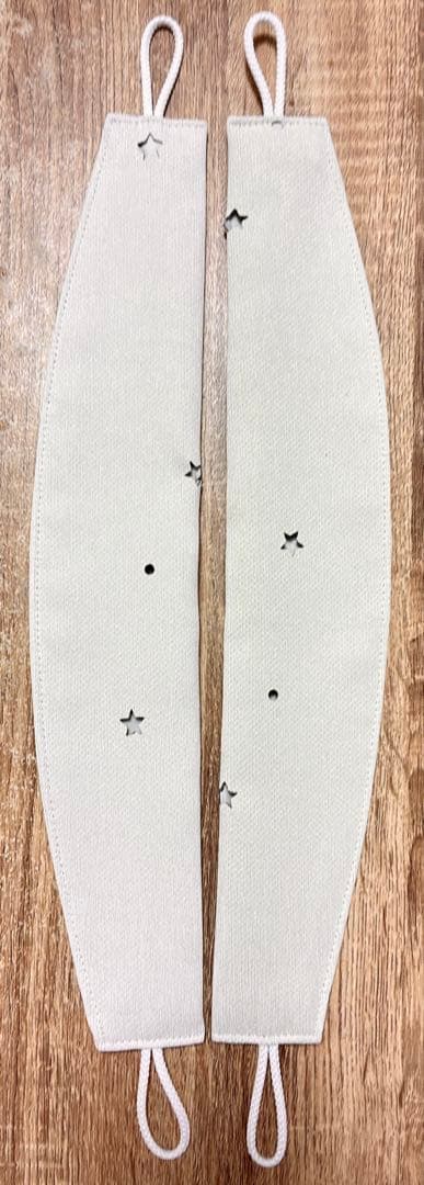 【送料込み】星型くり抜きカーテン 幅300cm×丈160cm アイボリー 両開き