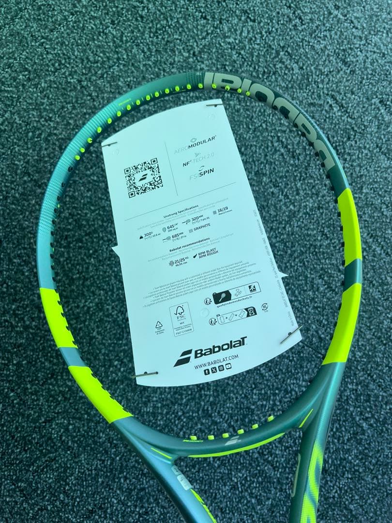 Babolat 2026ピュアアエロG2 新品国内正規品　実測値301g