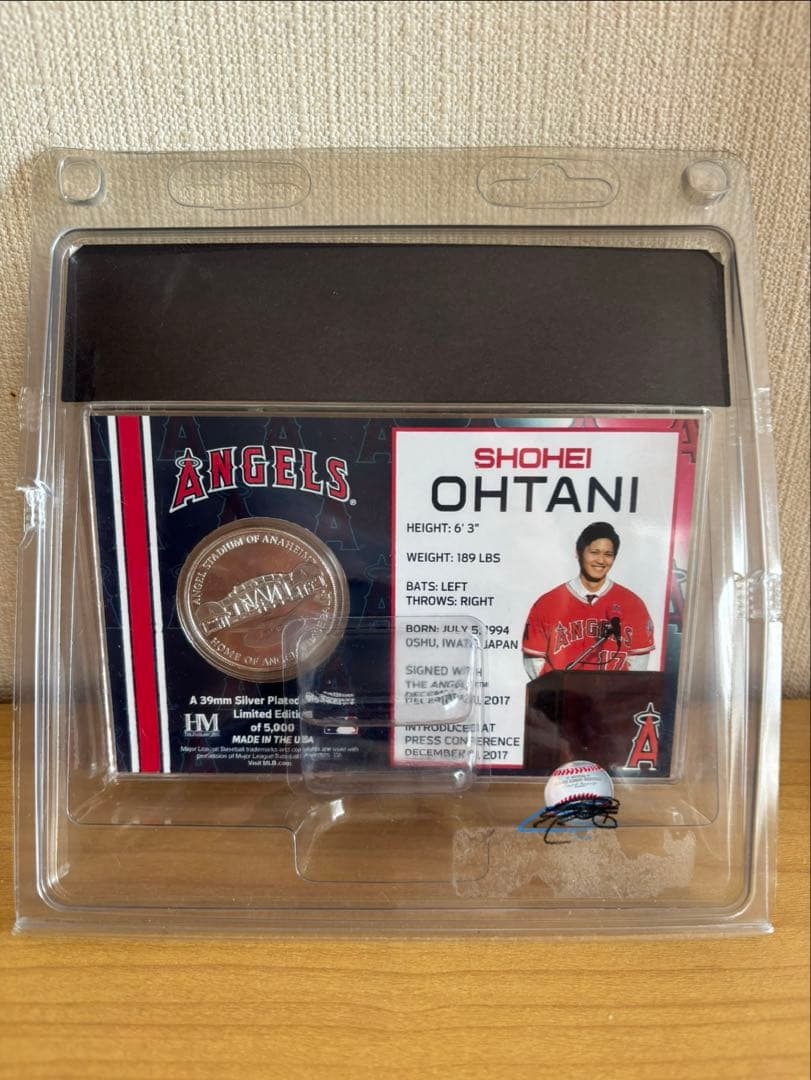 大谷翔平 ロサンゼルス・エンゼルス入団記者会見記念 シルバーカード
