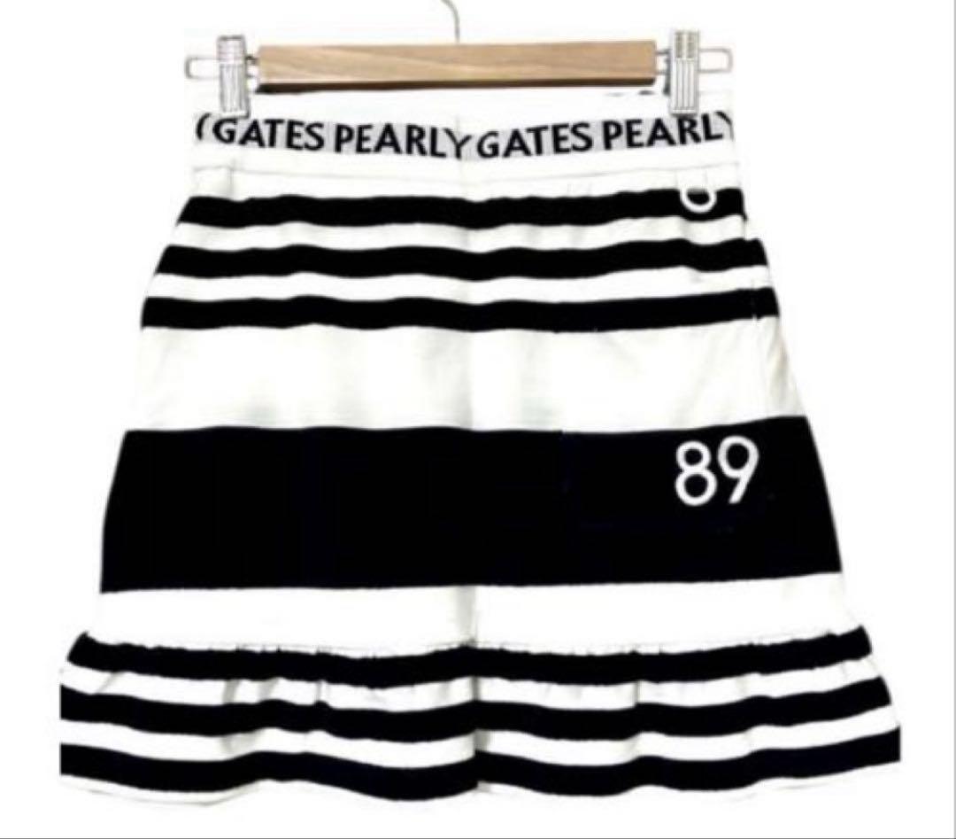 PEARLY GATES❤️パーリーゲイツ　ゴルフ　スカート　00 XS 白黒
