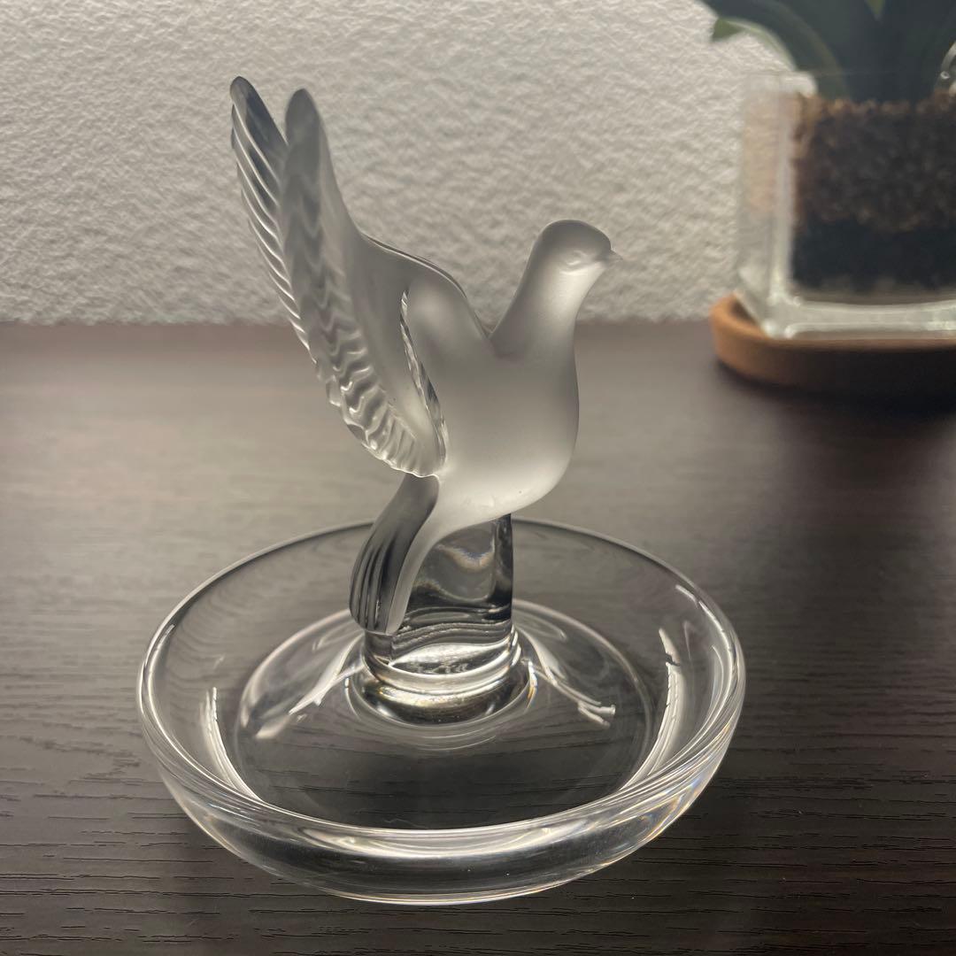 【美品】☆希少☆ルネラリック　ジュエリートレイ　鳩　ピジョン　フランス製