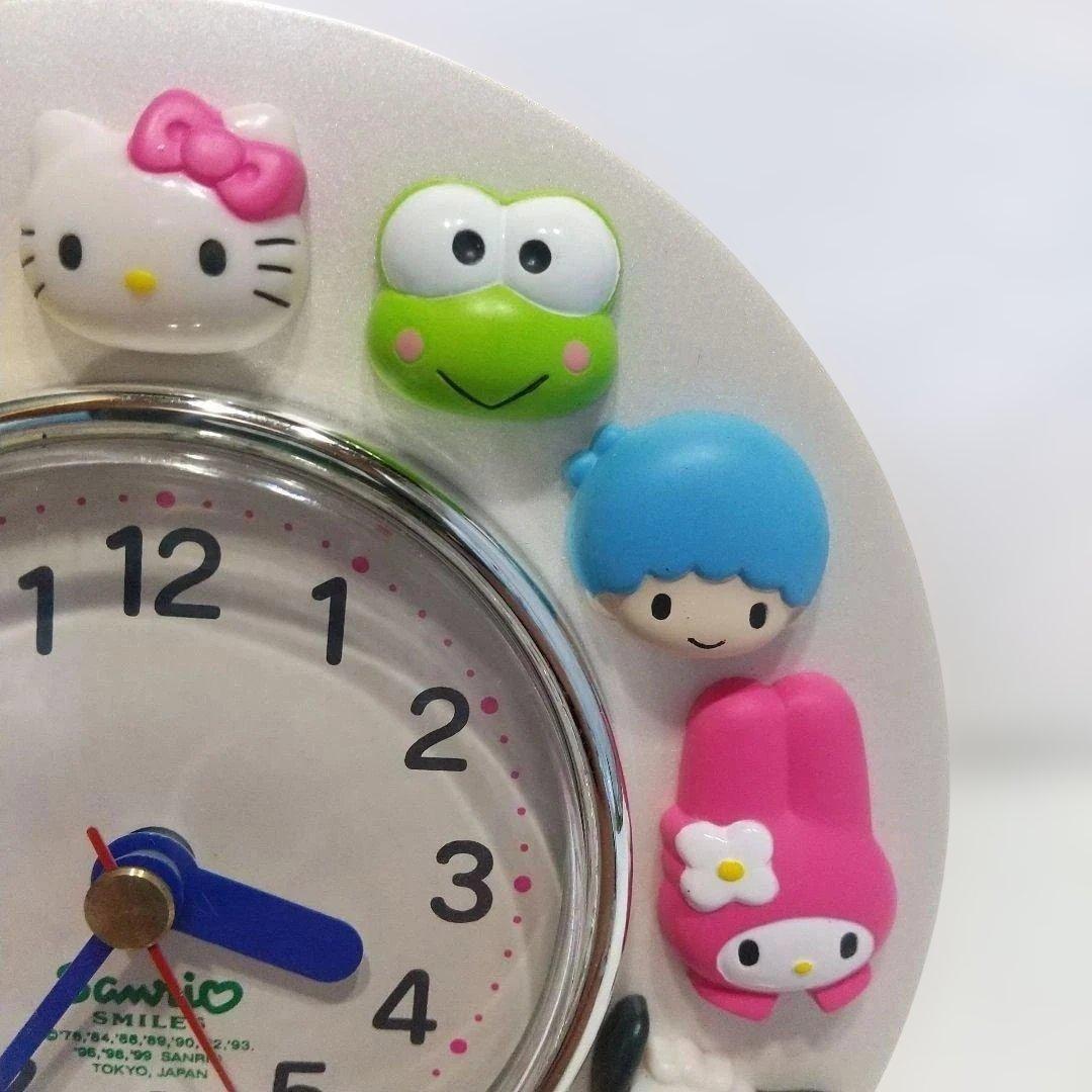 【美品】サンリオ キャラクター レリーフクロック 置時計 1999年 非売品