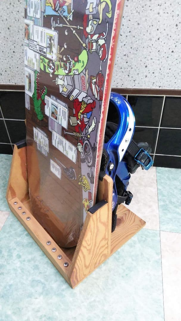 スノーボードスタンドラック　１本用　NEW COLOR　アクアブルーハンドメイド