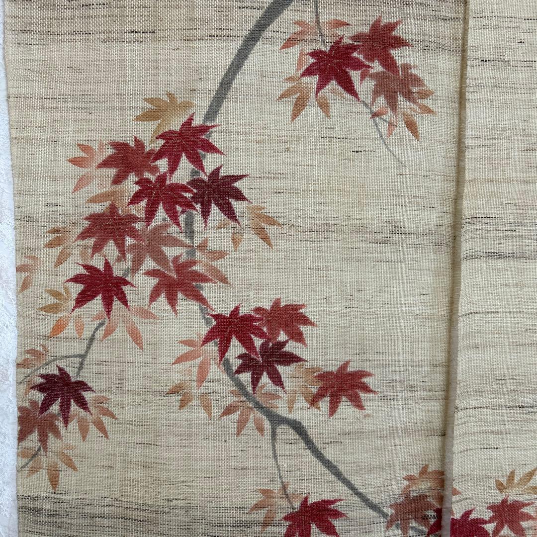 京都　洛柿庵　麻のれん　【紅葉】　タペストリー