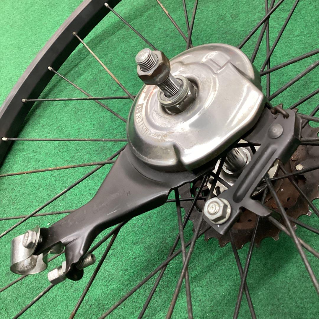 完組ホイール　アルミリム　黒　27×1.95 ローラーブレーキ　外装６段