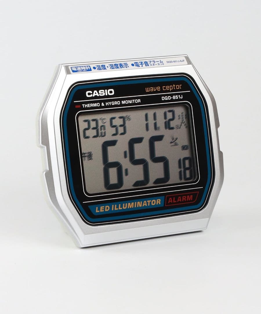 新品未開封　DQD-851J-8JF　CASIO　電波目覚ましクロック(置時計)