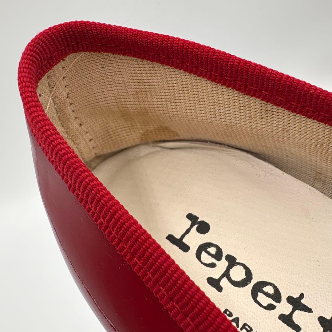 レペット Repetto エナメル フラットパンプス【39】24.5cm レッド