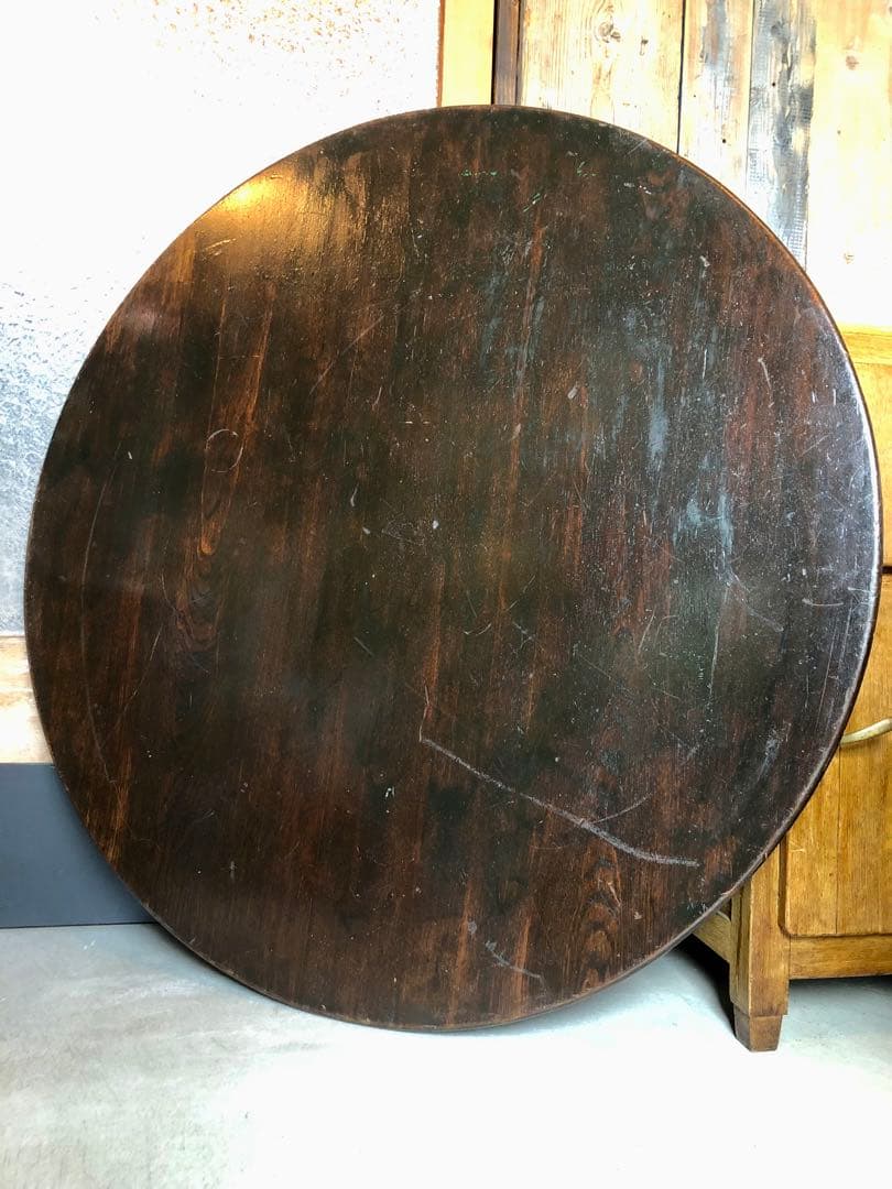 丸ちゃぶ台 直径102cm 座卓 丸テーブル 時代物 古民家 古道具