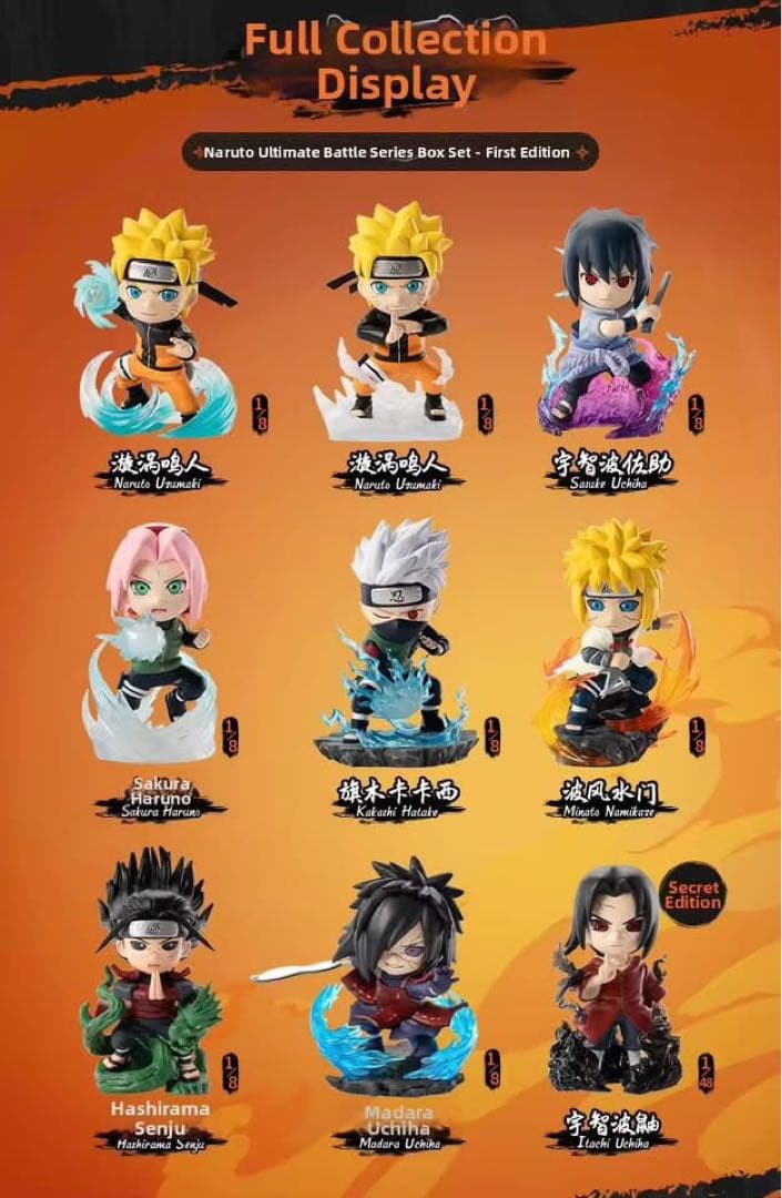 Funism × NARUTO フィギュア フルセット