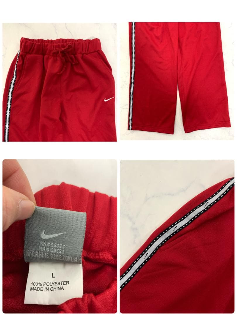 NIKE ナイキ ジャージセットアップ 赤 黒 ポリエステル L C5615