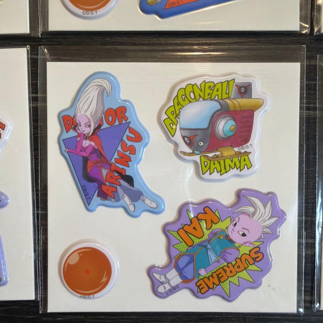ぷっくりシール明治 ドラゴンボールDAIMA全7種類 コンプリート (牛乳付き)