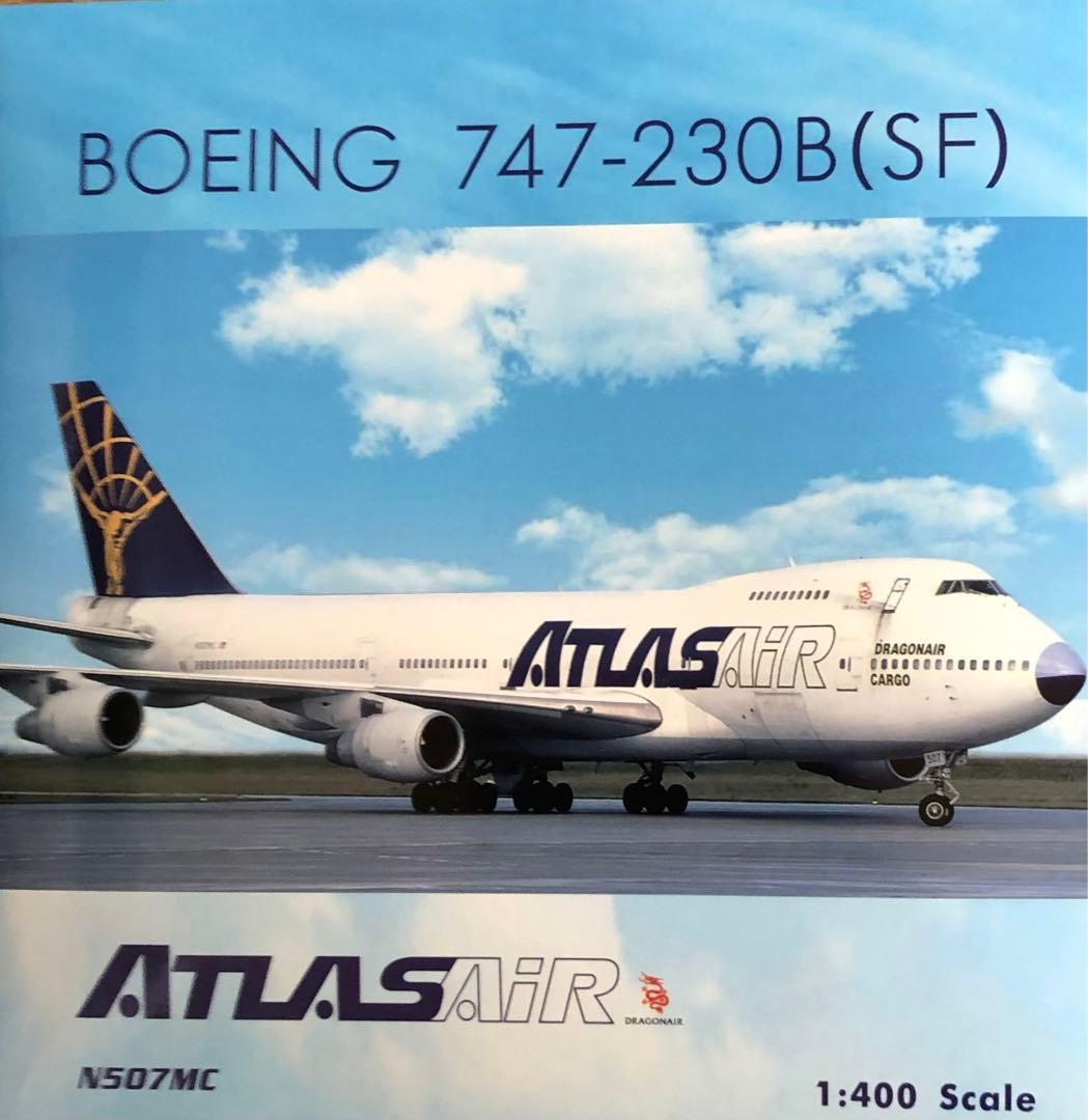 1/400 ATLAS AIR B747-230B ドラゴンエアノーズ