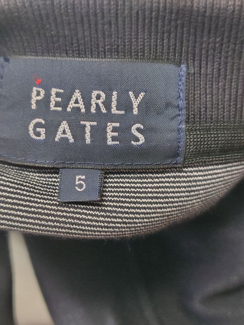 PEARLY GATES ゴルフシャツ サイズ5 ネイビー/ホワイト