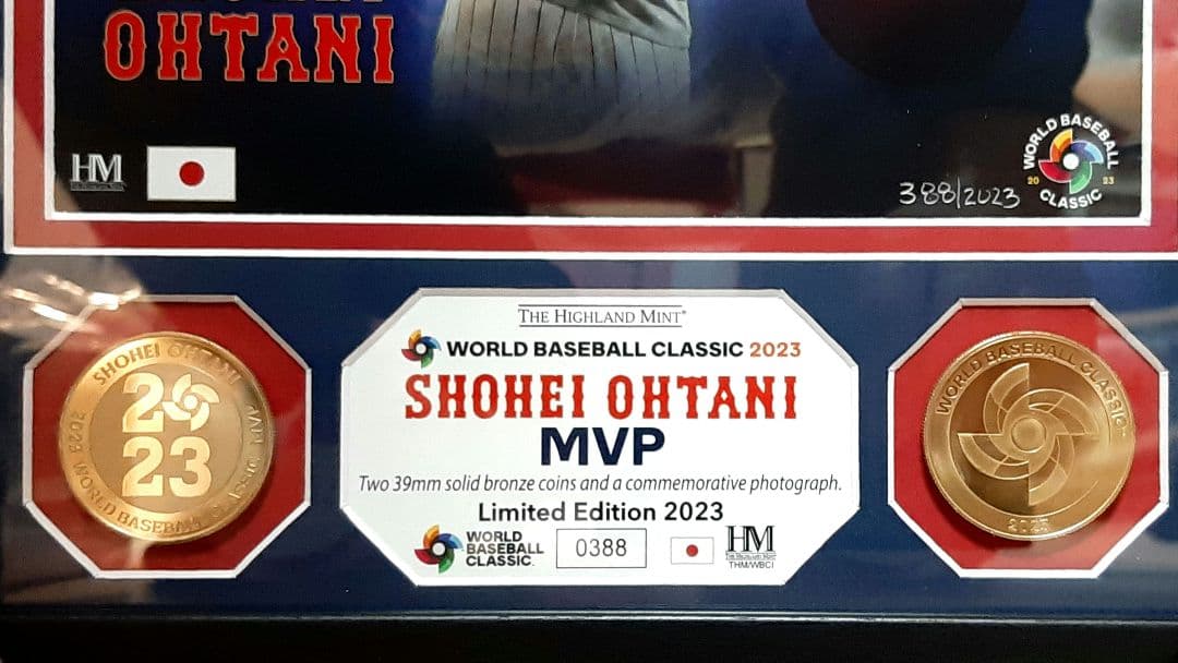 【TUTTIE】大谷翔平・2023WBC・MVP／Wフォトミント③