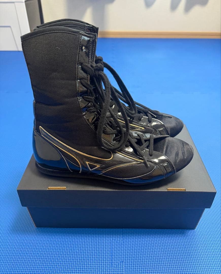 Mizuno フィニッシャー MIDボクシングシューズ ブラック/ゴールド 27