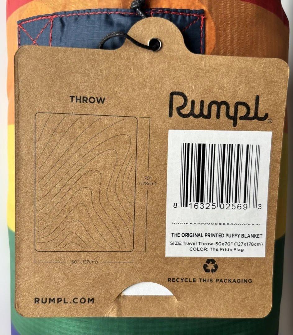 【新品】 RUMPL ランプル　アウトドア ブランケット　レインボー　虹
