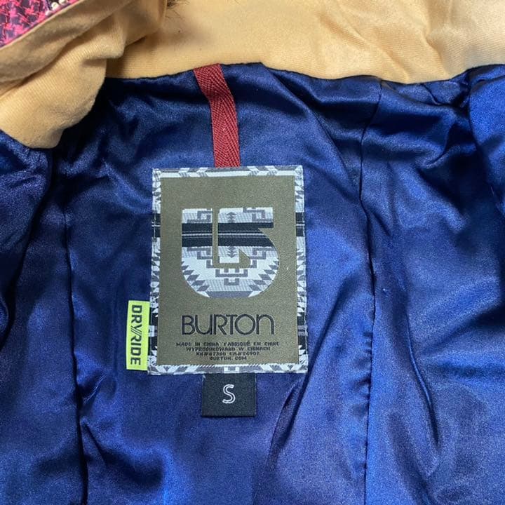 BURTON バートン　ウエア　赤＆黒チェック　サイズS