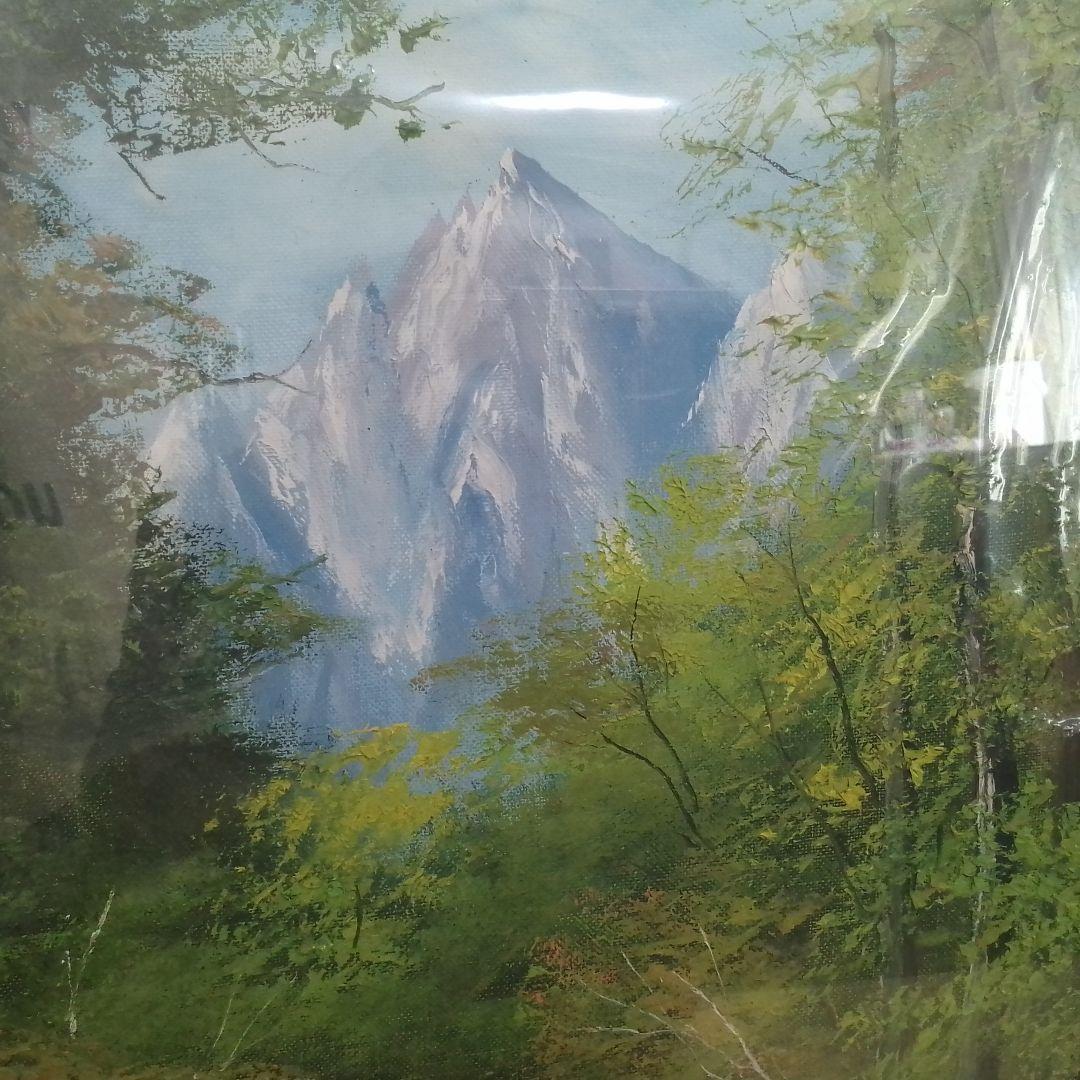 永田金吾　渓流　6号　油彩画