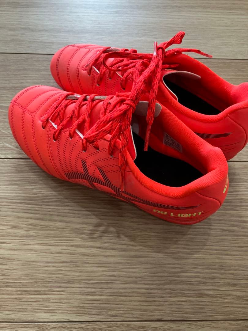 ASICS DS LIGHT サッカーシューズ レッド　21.5センチ