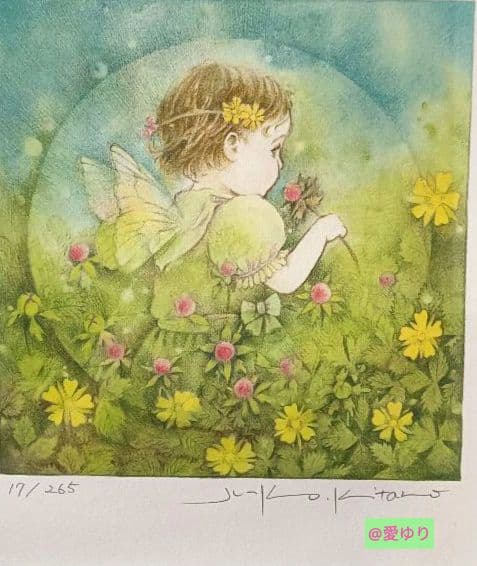 【真作✨希少】⚜️きたのじゅんこ♦『小径の花 / 大地の青い星』⭐直筆サイン入り