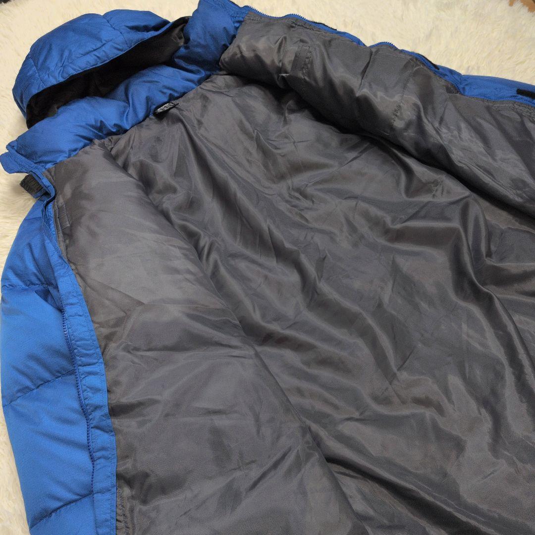 美品 adidas アディダス ダウン ベンチコート　ロング ブルー Lサイズ