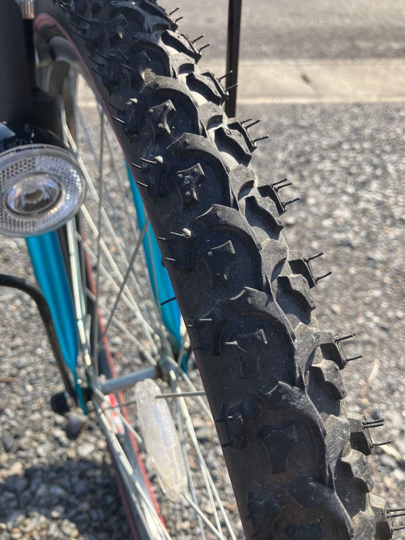 ブリヂストン 26インチ　キッズサイクル 青 前カゴ付き