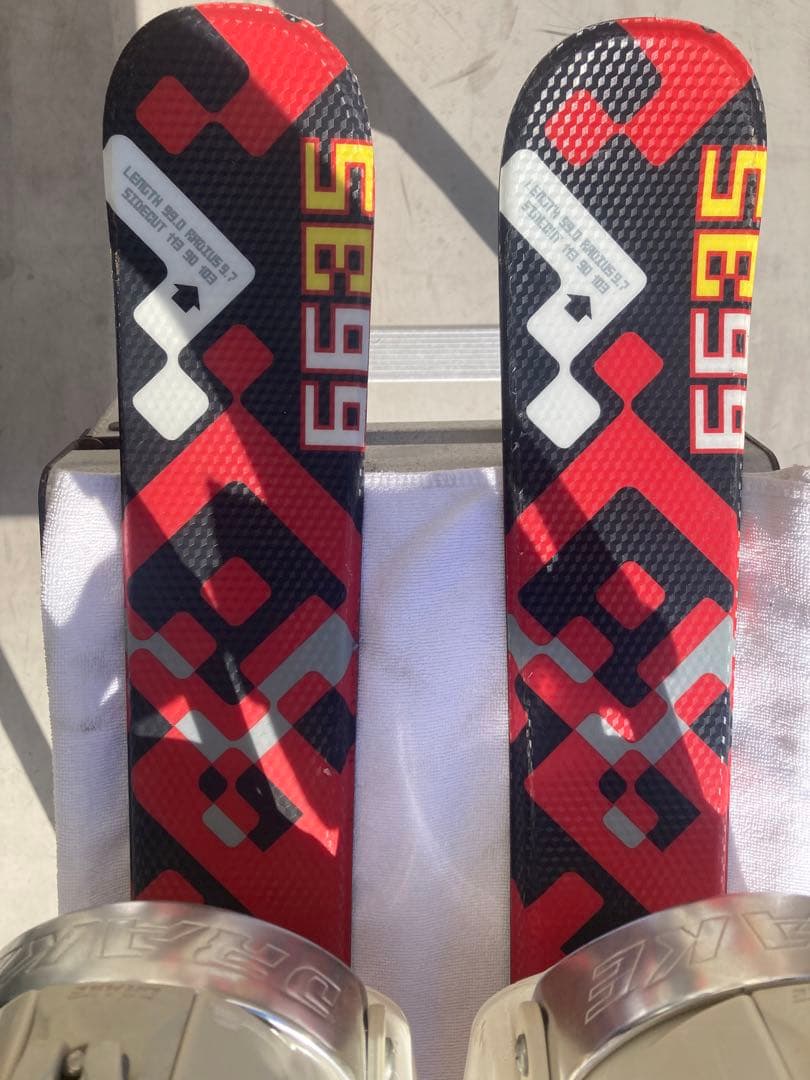 ショートスキー(ファン)スノーボード　ブーツ用SALOMON×DRAKE赤黒黄