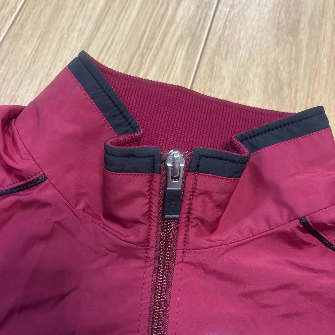 アシックス 川崎ブレイブサンダース ナイロンジャケット スタッフ　レッド系　M