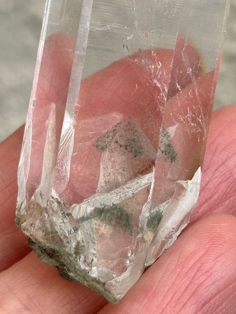インド　マニハール水晶　グリーンファントム　50g 超透明　トップクオリティ