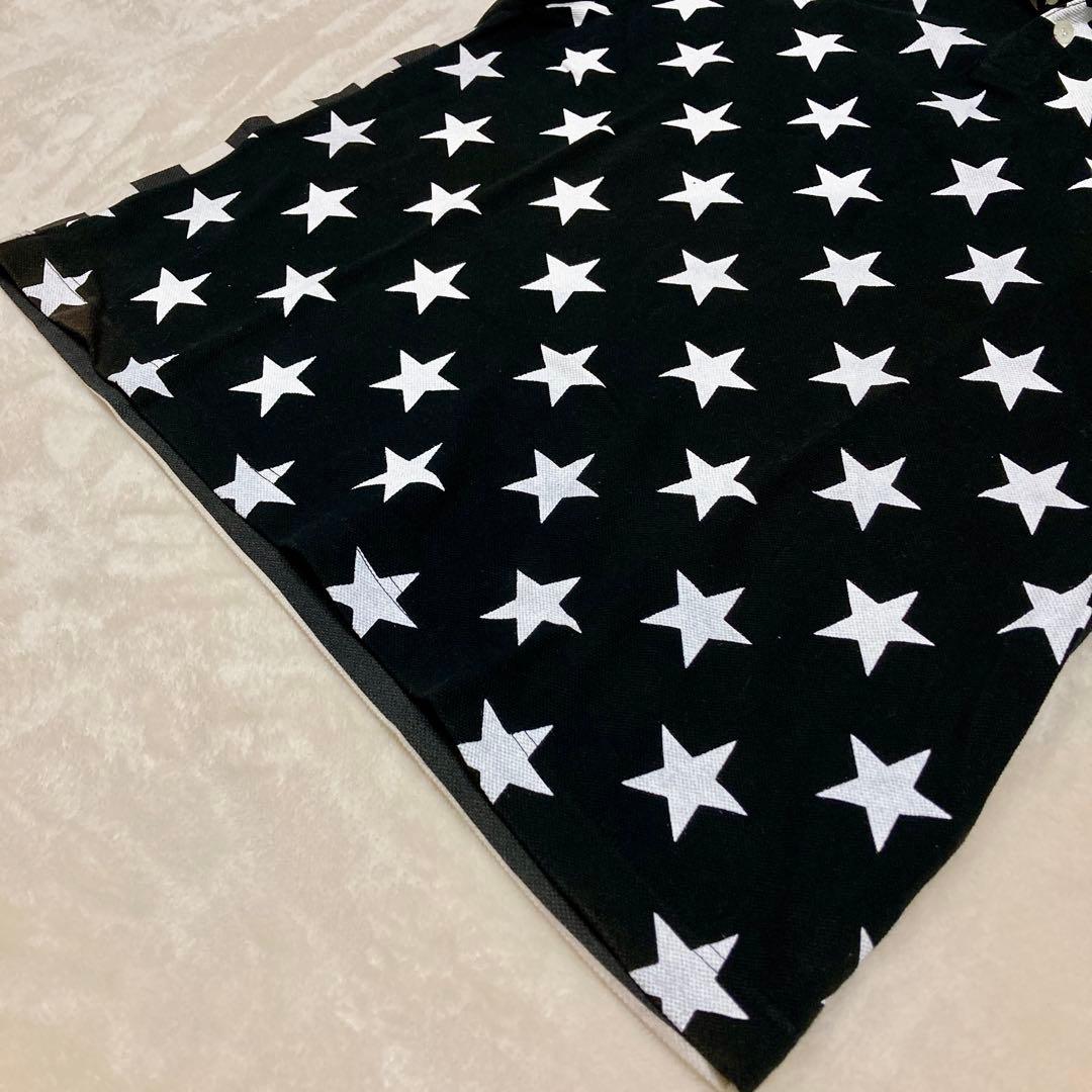 ラッセルノ スター総柄ポロシャツ バンダナ切替 RSロゴ刺繍 半袖