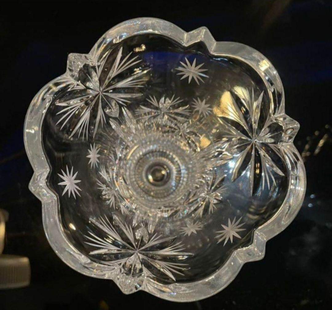 【新品未使用】ボヘミアクリスタル　4個セット　花瓶　フラワーベース　チェコ製