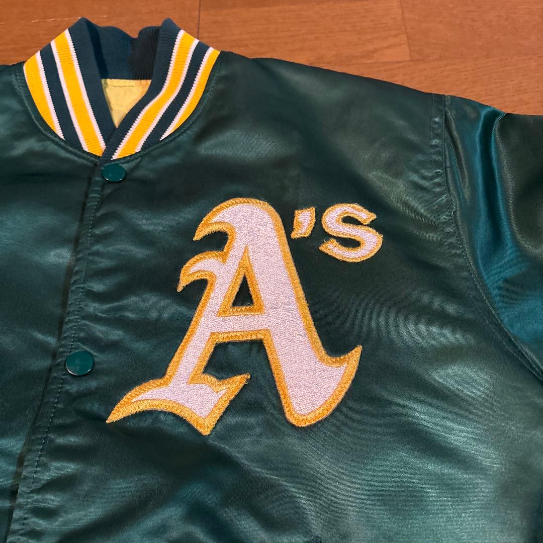 80s 90s starter オークランド アスレチックス サテンジャケット